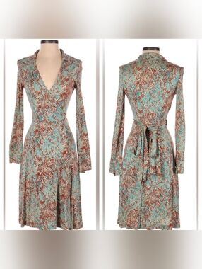 Diane Von Furstenberg | Dresses | Diane Von Furstenbergcurrent Elliot Denim  Wrap | Poshmark